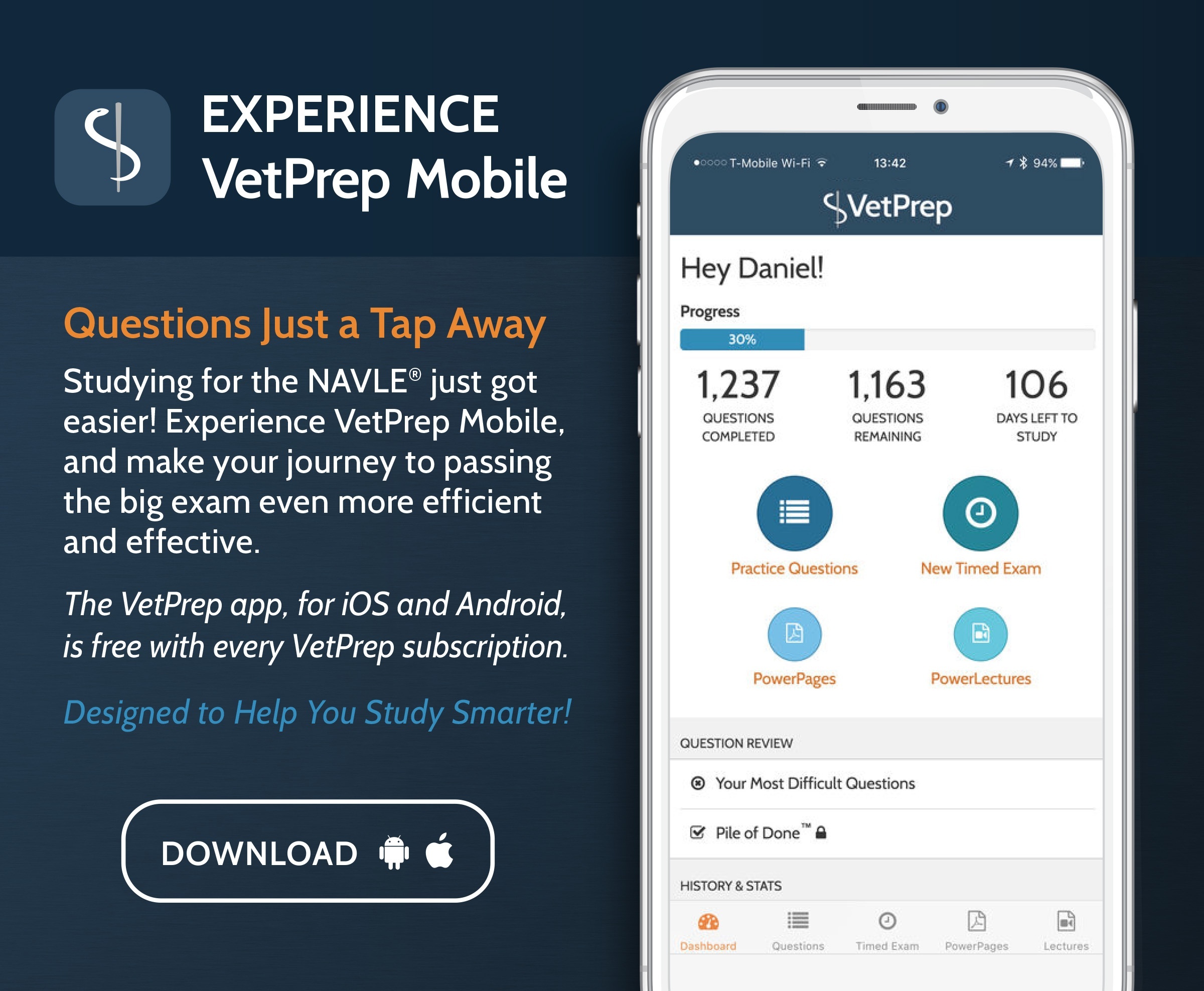 Download the VetPrep Mobile Companion App Now!